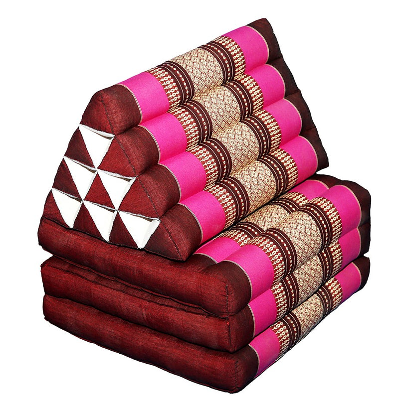 Thai Triangle Pillow Mattress - Royal Pink
