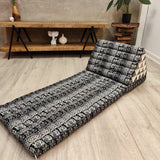 Thai Triangle Pillow Mattress - Black Elephant