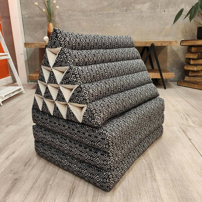 Thai Triangle Pillow Mattress - Black