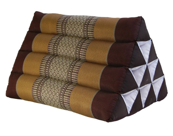 Thai Triangle Free Standing Cushion - Brown