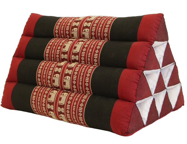 Thai Triangle Free Standing Cushion - Red Elephant