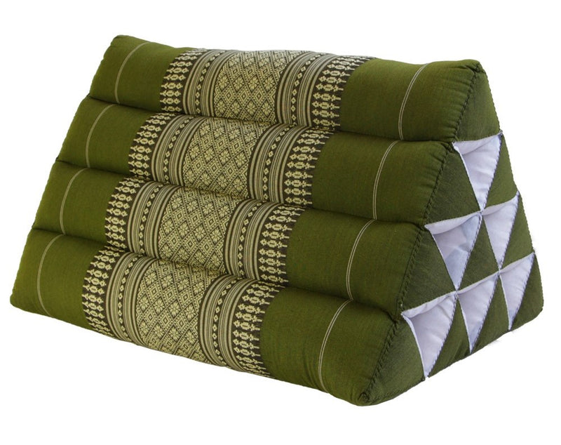 Thai Triangle Free Standing Cushion - Green