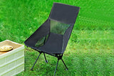 Portable Compact Camping Chair for Outdoor Camp Travel Picnic Lightweight Folding High Back Camping Chair With Head Support -Black
