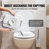 Portable Toilet for Camping, Porta Potty with Carry Bag, 5.3 Gal Waste Tank & 3.2 Gal Flush Tank, Push-Button Pressurized Flush Commode, Leak-proof and Odourless Travel Toilet for Camping Car