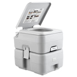 Portable Toilet for Camping, Porta Potty with Carry Bag, 5.3 Gal Waste Tank & 3.2 Gal Flush Tank, Push-Button Pressurized Flush Commode, Leak-proof and Odourless Travel Toilet for Camping Car
