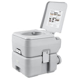 Portable Toilet for Camping, Porta Potty with Carry Bag, 5.3 Gal Waste Tank & 3.2 Gal Flush Tank, Push-Button Pressurized Flush Commode, Leak-proof and Odourless Travel Toilet for Camping Car