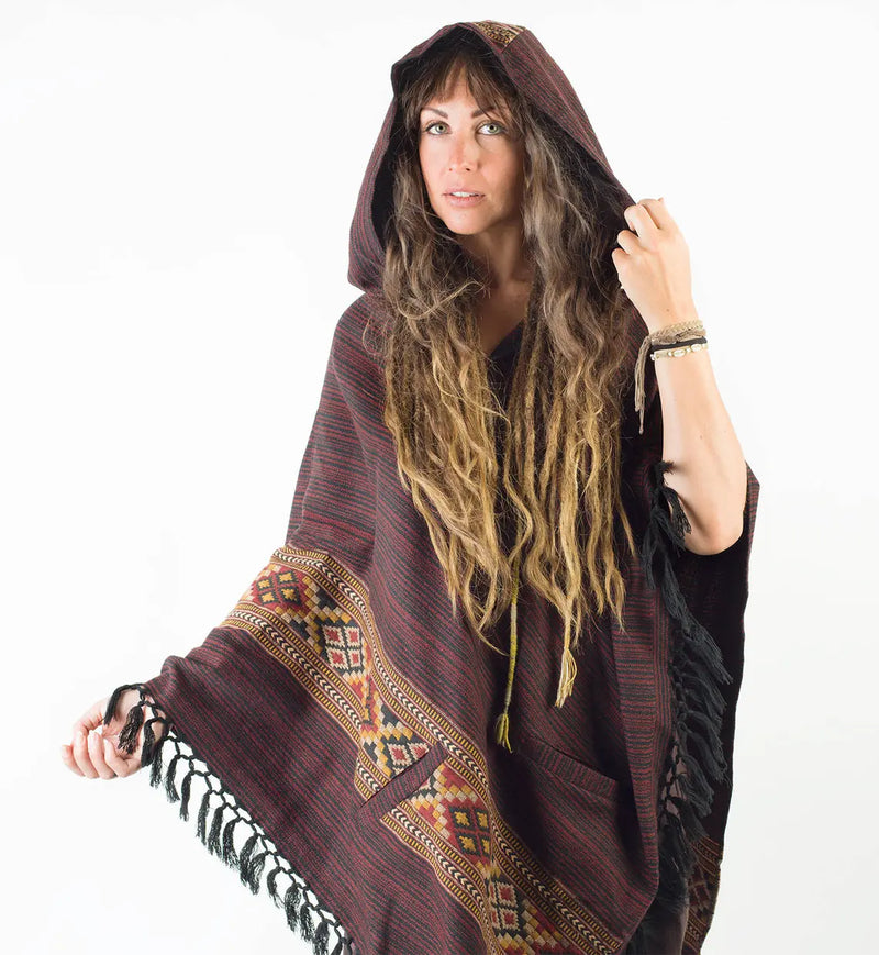 Women's Handmade Cashmere Bohemian Poncho