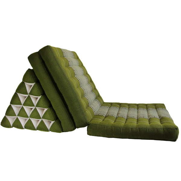 Thai Triangle Pillow Mattress - Green
