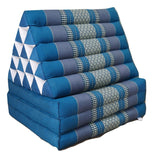 Thai Triangle Pillow Mattress - Blue