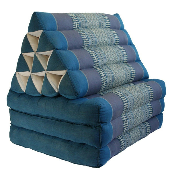 Thai Triangle Pillow Mattress - Blue