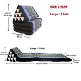 Thai Triangle Pillow Mattress - Blue Elephant