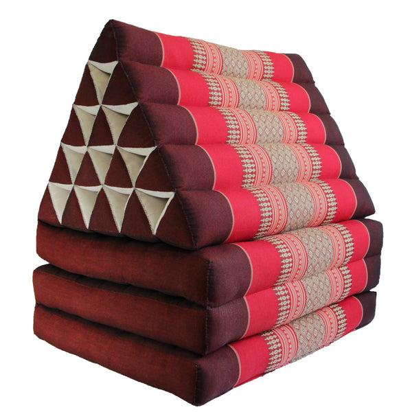 Thai Triangle Pillow Mattress - Red