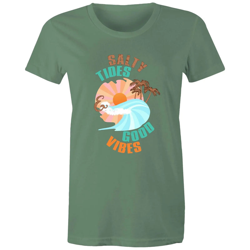 Women's Tee - Salty Tides & Good Vibes