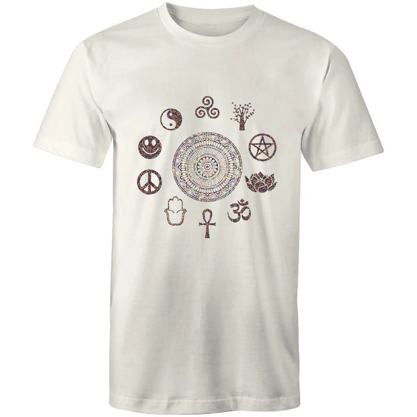 Men's Tee - Peace Symbols Wheel
