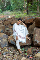 Women's Handwoven Bhava Premium Cashmere Poncho 