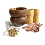 Coconut Bowl and Cutlery Bundle for 2 