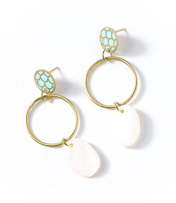 Dhavala Earrings - Teal Drop 