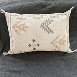 Embroidered Natural Linen Pillow Case 