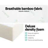 Foldable Bamboo-Topped Camping Mattress - Single