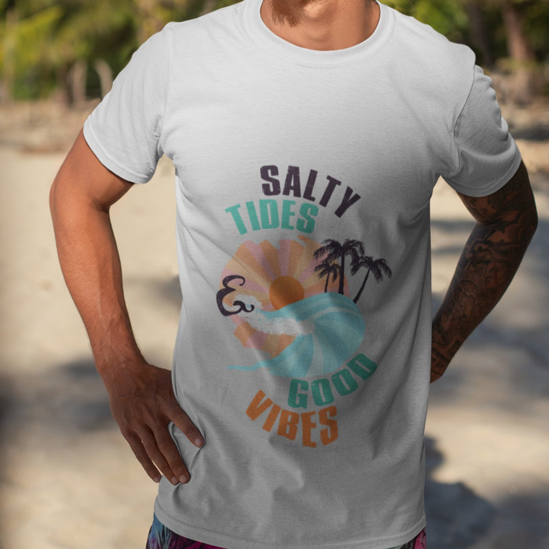 Men's Tee - Salty Tides & Good Vibes