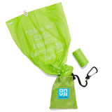 Small Waste Disposal Bags - 30 Pack, with Pouch and Carabiner 