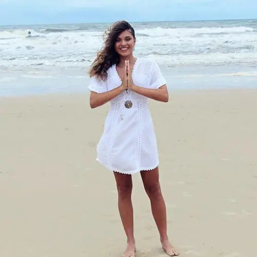 Karina Short Sleeve Kaftan Cotton Dress 