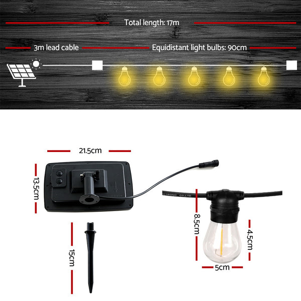 17m festoon lights diagram of features