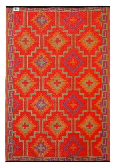 Lakasa Moroccan Reversible Recycled-Plastic Rug