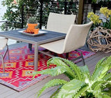 Lakasa Moroccan Reversible Recycled-Plastic Rug