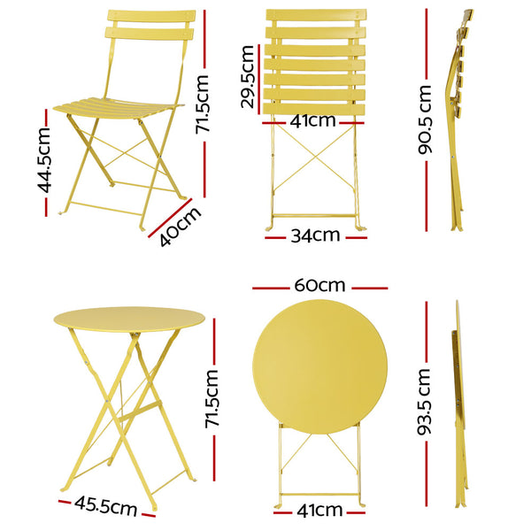 Outdoor Boho Bistro Table and Chairs Set