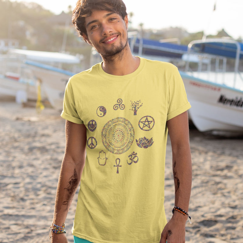 Men's Tee - Peace Symbols Wheel
