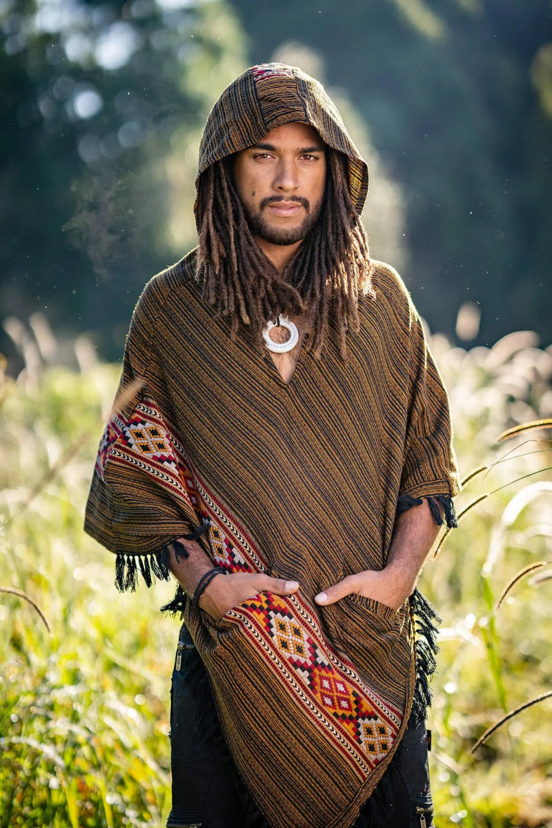 Tribal Celtic Yak Wool Poncho 