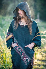 Tribal Celtic Yak Wool Poncho 