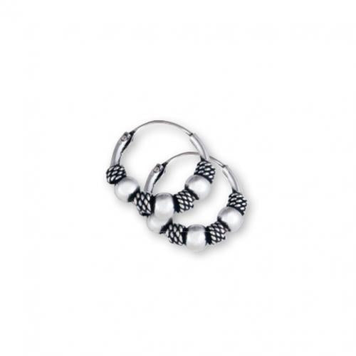 Sterling Silver 12mm Boho Tribal Hoops