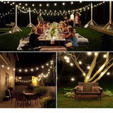 22m Crazed Globe Solar Festoon Lights