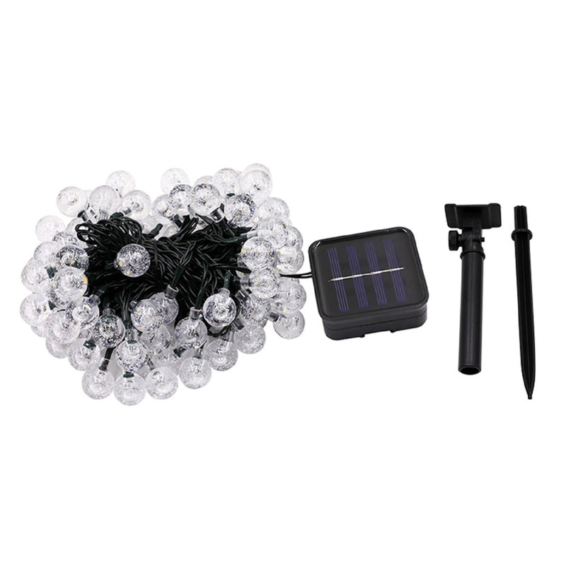 22m Crazed Globe Solar Festoon Lights