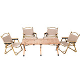 4 Person Camping Low-Table and Chairs Set