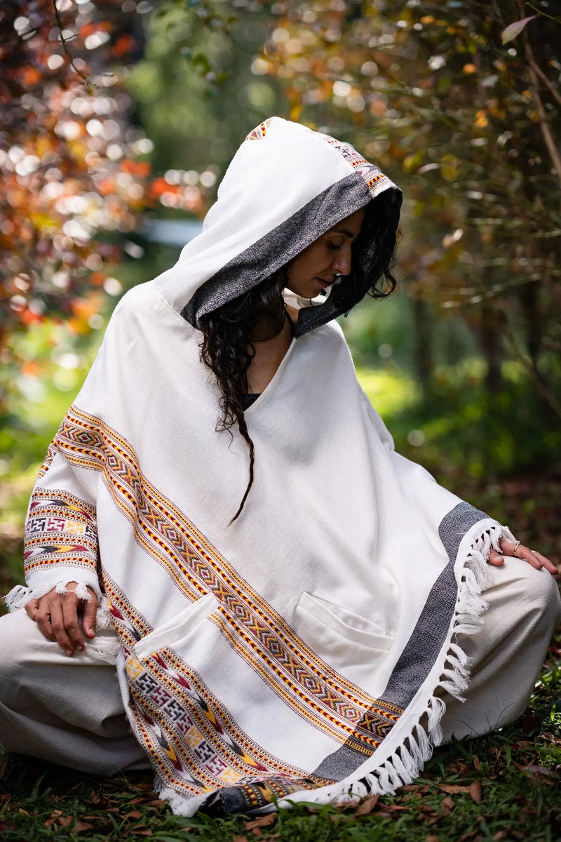 Women's Yak Wool Tribal Poncho 