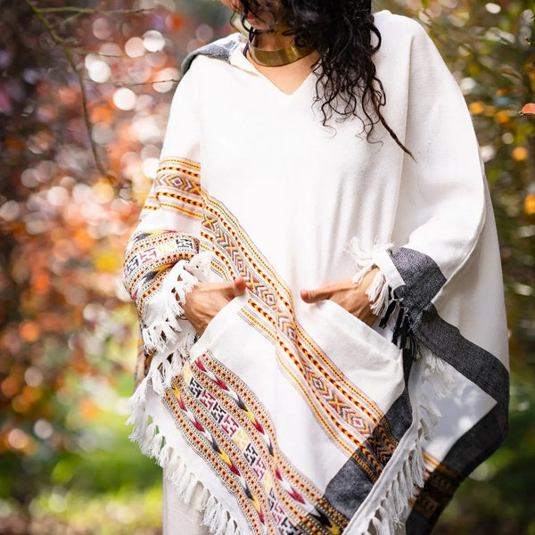 Women's Yak Wool Tribal Poncho 