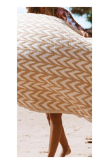 Gold Zig Zag Reversible Sand-Free Turkish Towel