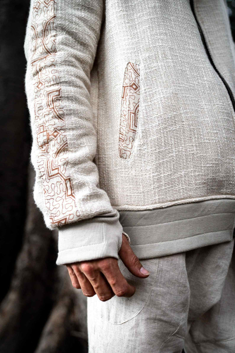 Men's Handmade Ayabo Fleece Hoodie