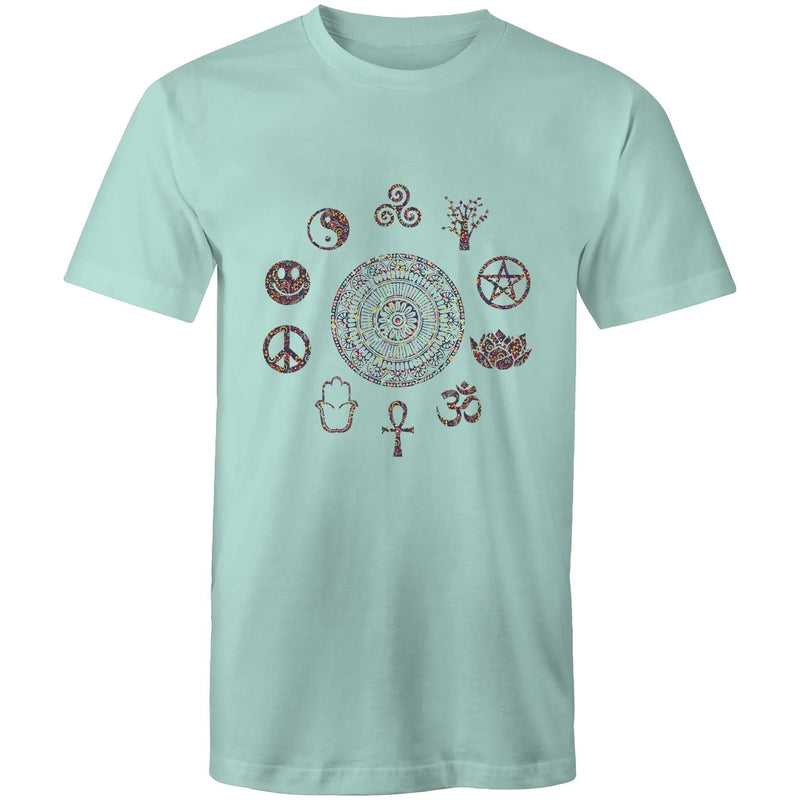 Men's Tee - Peace Symbols Wheel