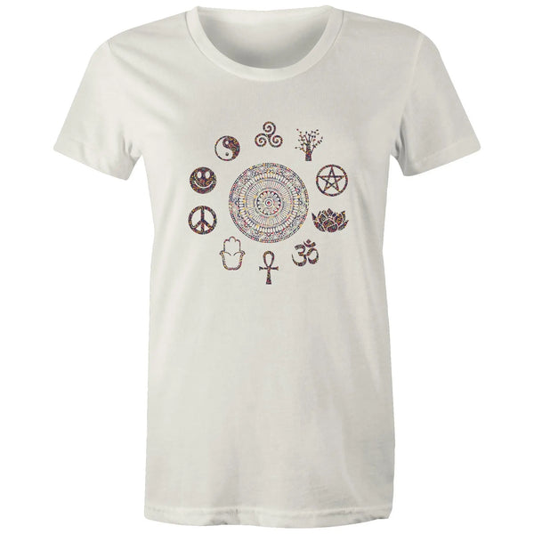 Women's Tee - Peace Symbols Wheel