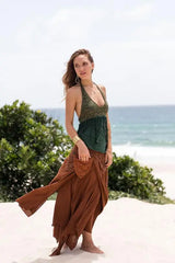 Forest Gypsy Skirt in Brown