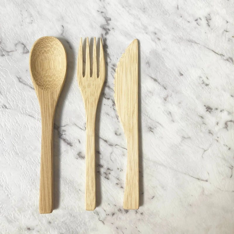 Bamboo Cutlery Set | Reusable Bamboo Cutlery | Boho Road Trip
