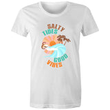 Women's Tee - Salty Tides & Good Vibes