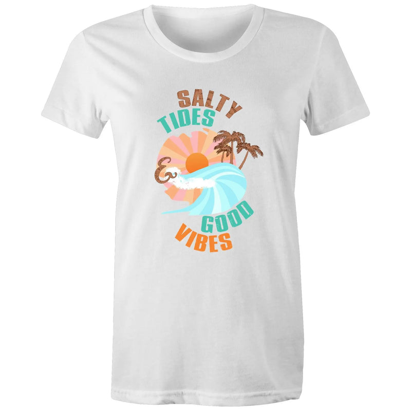 Women's Tee - Salty Tides & Good Vibes