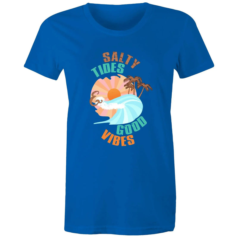 Women's Tee - Salty Tides & Good Vibes