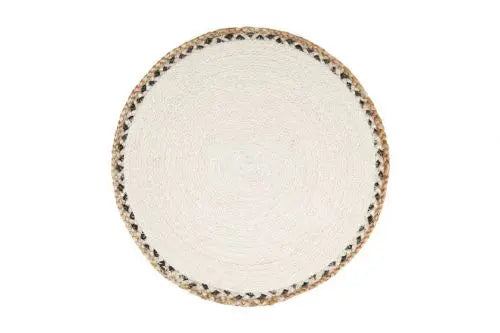 Set of Four Handmade Jute Round Placemats And Coasters
