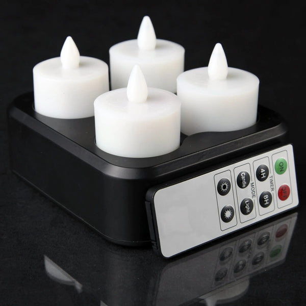 Rechargeable Tea Light Candles - Set of 4
